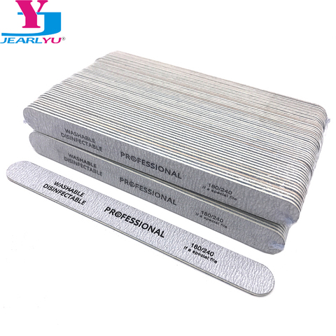 100 X Professional Wooden Nail File Emery Board Srtong Thick Wood Nails Files 180/240 Grit Limas Manicure Acrylic Nail Supplies ► Photo 1/6