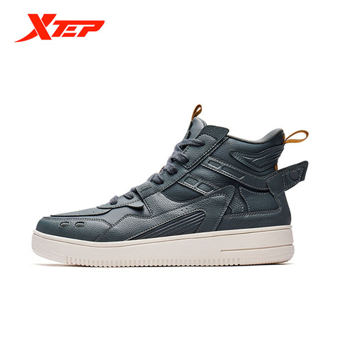 Xtep Men'S Skateboard Shoes High-Top Korean Lace-Up Shoes Male Students Wear-Resistant Breathable Sports Shoes 880319310083 ► Photo 1/6