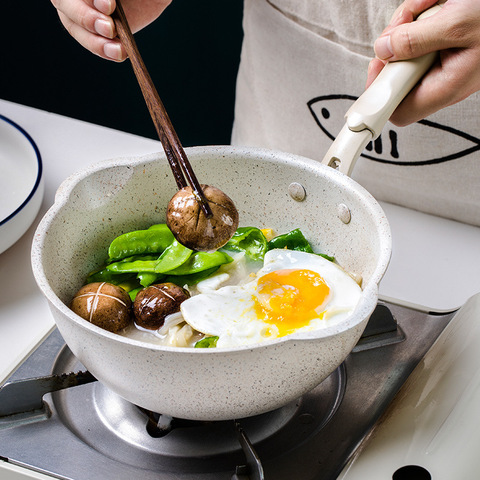 American Japanese-style Maifan stone non-stick household cooking pot induction cooker natural gas universal frying pan Saucepan ► Photo 1/5