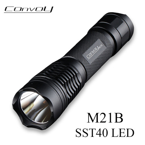 LED Portable Flashlight Convoy M21B with Luminus SST40 EDC Lantern 21700/18650 Torch Camp Lanterna Tactical Powerful Flash Light ► Photo 1/6