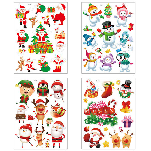 24x32cm Christmas Static Sticker Shop Window 2022 New Year Gift Christmas Decorations for Home Ornaments Xmas Noel Navidad Decor ► Photo 1/6