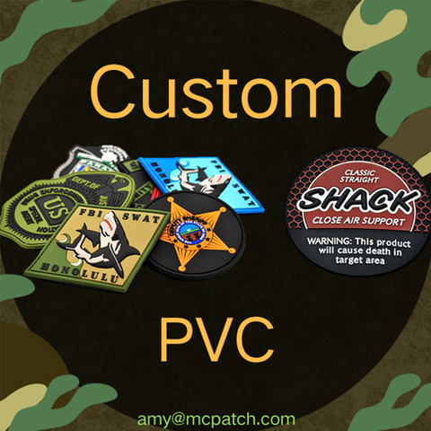 Custom PVC Patch Rubber Badges Hook and Loop for Caps Hats Bags 2D 3D Patches Tactical Punk Military Applique Helmet Arm Emblem ► Photo 1/6