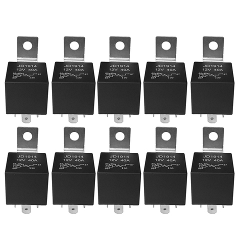 10 Pcs 5 Pin 12V Relay Switch (SPDT) (30/40 Amp) 12 Volt Automotive Relay for Automotive Fans ► Photo 1/6