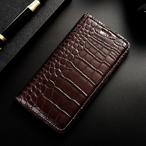 Crocodile Genuine Leather Case For Samsung Galaxy S6 S7 edge S8 S9 S10 S20 Plus 5G S10E Note 8 9 10 20 Pro Ultra Flip Cover ► Photo 1/6