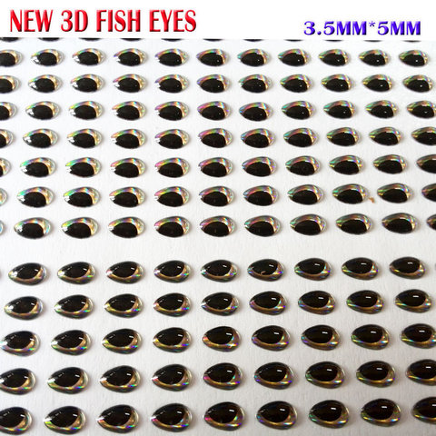 NEW arrival 3d fish eyes 2.3*4mm 3.5*5mm 5mm*6mm 5mm*7mm 4size choose 500pcs/lot ► Photo 1/6