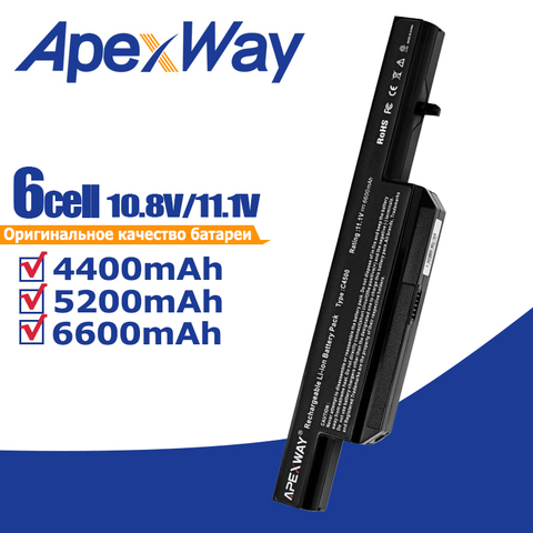 6 Cells 11.1v Laptop Battery for Clevo C4500 C4500Q C4501 C4505 W150 C4500BAT-6 6-87-C480S-4P4 C4500BAT 6 KB15030 W150ER ► Photo 1/4