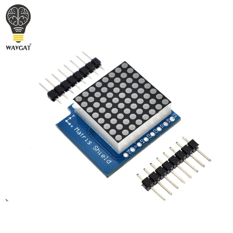 WAVGAT Matrix LED Shield V1.0.0 For WEMOS D1 Mini Digital Signal Output Controller Module 8 X 8 Dot Board Control ► Photo 1/6