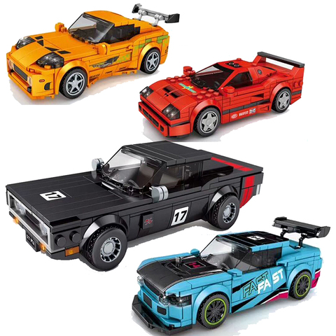 Racing Car City Speed Champions Sports Model Building Blocks DIY Bricks Kids Toy Classic Rally Technic Super Racers Vehicles f1 ► Photo 1/6