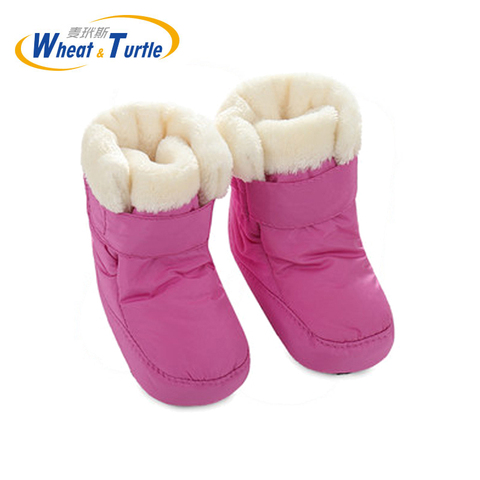 Mother Kids Baby Shoes First walkers Unisex Winter Warm Boots For Infant Baby Faux Fur Inner Snow Boots Toddler Prewalker Bootie ► Photo 1/6