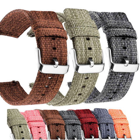 Watch Strap 22mm 20mm Nylon Watch Strap 22mm Quick Release For Samsung Galaxy Gear S3 S2 Watchband 18mm 20mm For Amazfit Bip ► Photo 1/6