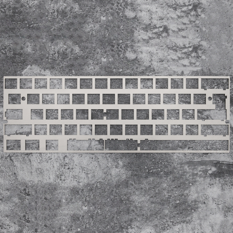alps 60% stainless steel plate Mechanical Keyboard Plate support xd60 xd64 2.25u 2u left shift support kinds of layout ► Photo 1/4