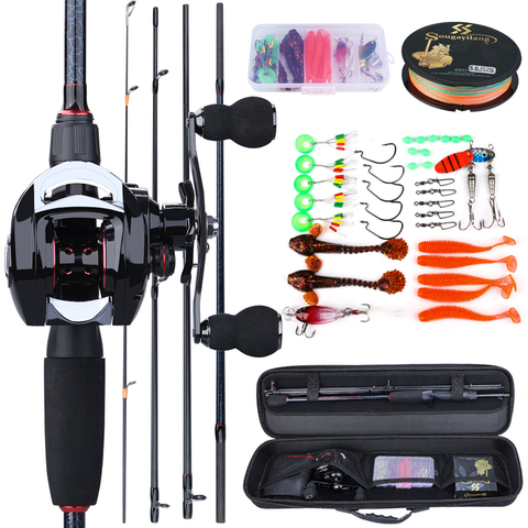 Sougayilang Portable Travel Fishing Combo 1.8-2.4m Casting Fishing Rod and 18+1BB Reel Combo Fishing Line Lures Bag Accessories ► Photo 1/6