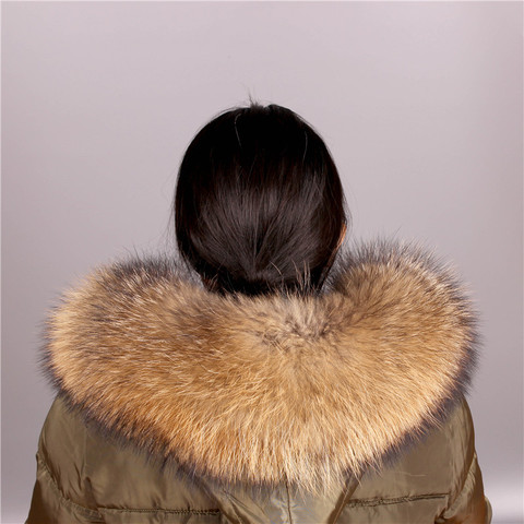 Real Raccoon Fur Collar Womens Natural Fur Gray Collar Real Fur Shawl Raccoon collar Fur Scraves ► Photo 1/6