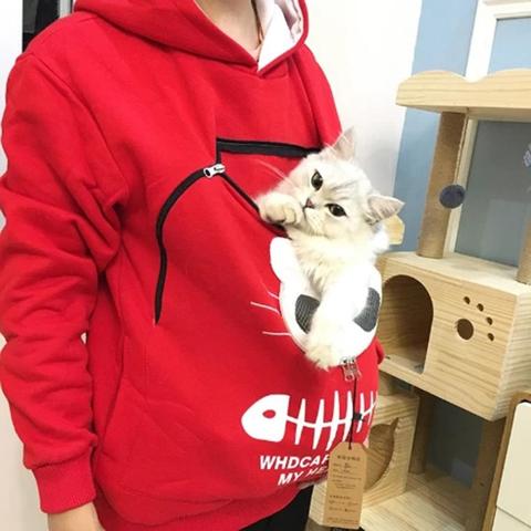 2022 Cat Lovers Hoodie Kangaroo Dog Pet Paw Dropshipping Pullovers Cuddle Pouch Sweatshirt Pocket Animal Ear Hooded ► Photo 1/5