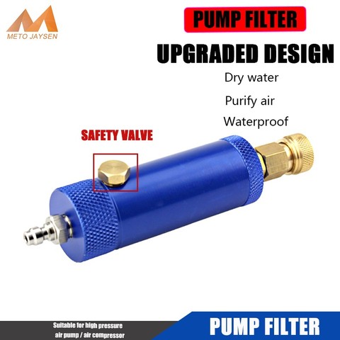 PCP Paintball Hand Pump Filter with Safety Valve M10x1 Quick Disconnect Water-Oil Separator 300Bar Air Filtering 50cm Hose ► Photo 1/6