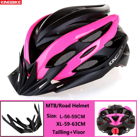 KINGBIKE 4 colors cycling helmet Women men bicycle helmets with Light  mountain bike road MTB integrally-molded 2022 bike helmet ► Photo 1/6