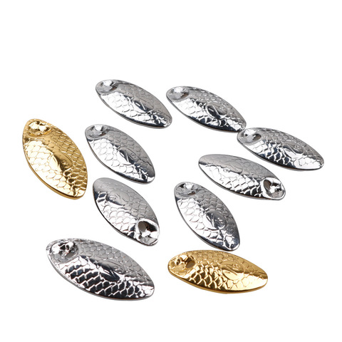 LUSHAZER 10pc/lot Fishing Spoon Lures Rings 0.9/1.3g Pesca DIY Spinner Blades Bait Metal Isca Artificial Craft Accessories ► Photo 1/5