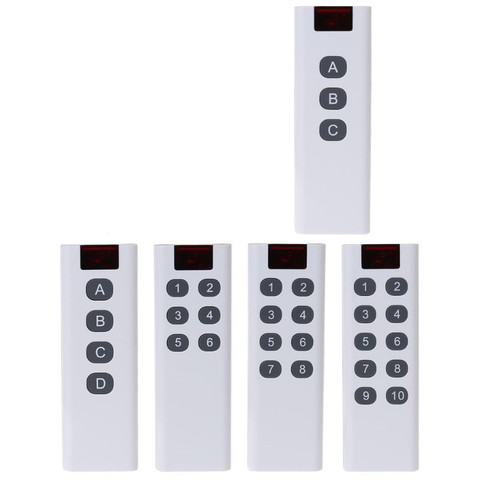 433MHZ Universal Wireless Learning Code Digital Remote Controller Transmitter 3/4/6/8/10 Channels Buttons Keypad AK-7010TX ► Photo 1/6