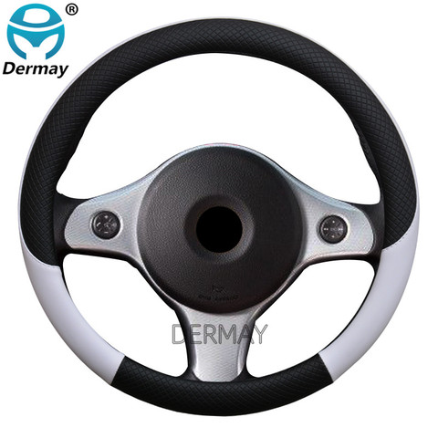 100% DERMAY Brand Leather Car Steering Wheel Cover Anti-slip for Alfa Romeo 159 147 156 166 Giulietta GT Mito Auto Accessories ► Photo 1/6