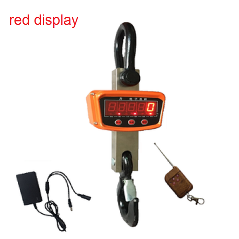 2T/2000kg Red or green display OCS electric digital handing crane scale with lithium battery and wireless remote control ► Photo 1/2