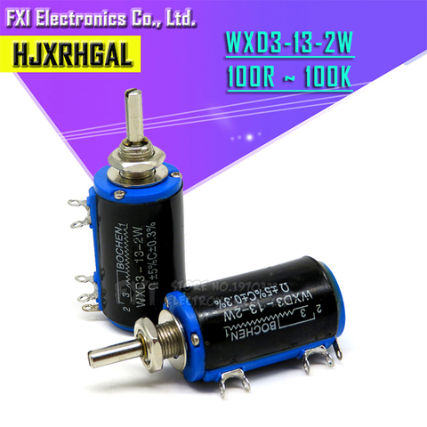 2PCS WXD3-13 series 100 200 220 680 1K 2.2K 3.3K 4.7K 5.6K 6.8K 10K 22K 33K 47K 100K Ohm WXD3-13-2W Wirewound Potentiometer ► Photo 1/2