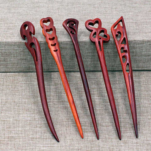 Vintage Women Hair Chopstick Invisible Hair Stick Handmade Carved Wood Hairpins Ethnic Hair pin Hairpins Jewelry Accessories ► Photo 1/6