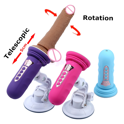 Rotating and Telescopic Dildo Vibrator Automatic Sex Machine for Women G Spot Masturbation Mini Sex Gun Dildo ► Photo 1/6