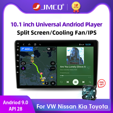 JMCQ 2 Din Android 9.0 2+32G 4G NET 9/10.1 Inch Car Radio Multimedia Video Player 2Din Navigation GPS FM for Nissan Kia Honda VW ► Photo 1/6