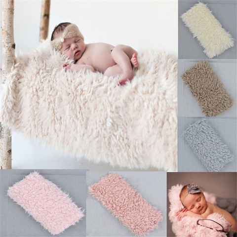 Newborn Photography Props Blanket Faux Fur Photograph Prop Blanket Photo Backdrop  Accessories ► Photo 1/6