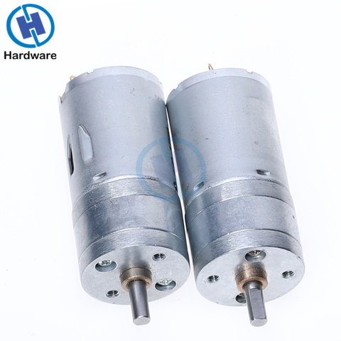 JGA25-370 DC Motor Geared Motor  6V 12V 24V High Torque Electric Gear Motor 12RPM/25RPM/36RPM/60RPM/130RPM/620RPM/1360RPM ► Photo 1/3