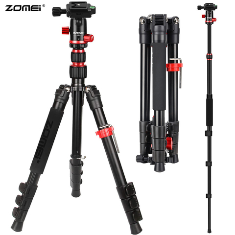 ZOMEI M5 Professional Photo Camera Mount Tripod Travel Overhead Tripod Monopod with Ball Head for Smartphone DSLR Cameras ► Photo 1/6