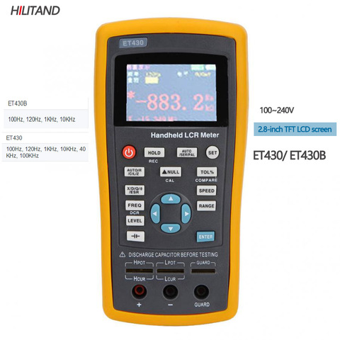 ET430/ ET430B 100~240V Multifunction Handheld Digital Resistance Inductance Capacitance Meter Tester ► Photo 1/5