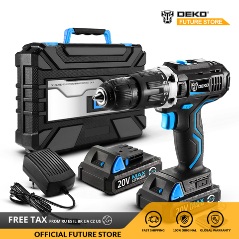 Original DEKO GCD20DU3 20V MAX Impact Cordless Drill Electric Screwdriver Lithium-Ion Driver Variable Speed Power Tools ► Photo 1/6