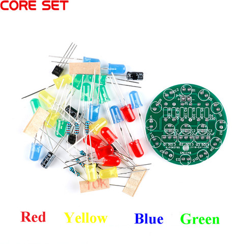 LED Water Flowing Lamp Production DIY Kit Electronic Component Training Welding Practice LED Board Red/Yellow/Blue/Green Color ► Photo 1/6