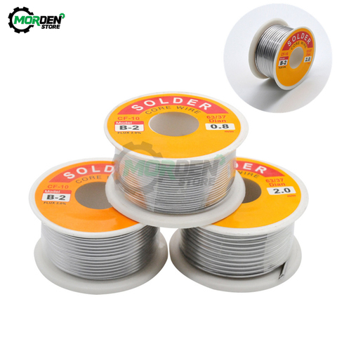 100g 0.5/0.6/0.8/1/1.2/1.5 mm 63/37 FLUX 2.0% 45FT Tin Lead Tin Wire Melt Rosin Core Solder Soldering Wire Roll No-clean ► Photo 1/6