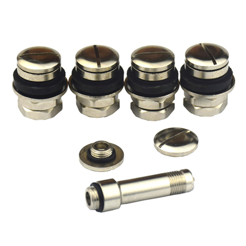 4pcs Flush Mount Chrome Car Tyre Tire Valve Stems High Pressure Bolt in Metal Wheel Scooter Valve Stem ► Photo 1/6