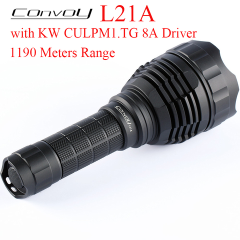 Most Powerful Led Flashlight Convoy L21A with KW CULPM1.TG 8A Driver 21700 Torch 1190 Meters Range Lanterna Camping Flash Light ► Photo 1/6