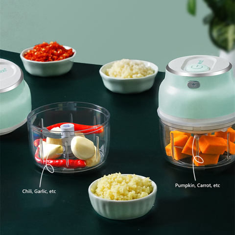 Electric Mini Garlic Chopper Meat Grinder Crusher for Nut Vegetable Fruit  Food