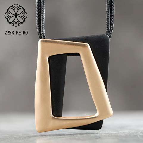 2022 Sweater Chain Long Necklace Trendy Zinc Alloy Metal Gold Black Necklaces & Pendants Women Accessories Best Gift For Friends ► Photo 1/6