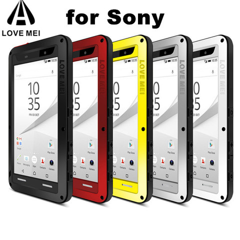 Metal Armor Case for Sony Xperia XZ Premium XA XA1 XA2 Ultra Waterproof Case For Sony Z2 Z3 Z5 XZ1 XZ2 XZ3 X 10 1 Compact Cover ► Photo 1/6