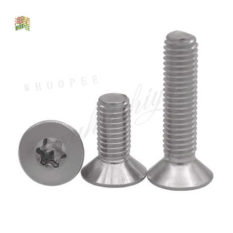 10/50 PCs M1.6 M2 M2.5 M3 M4 M5 M6 M8 304 A2-70 stainless steel GB2673 six lobe Torx countersunk head screw six lobes Bolt ► Photo 1/3