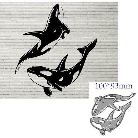 metal cutting dies cut die mold Animal whale decoration Scrapbook paper craft knife mould blade punch stencils dies ► Photo 1/1