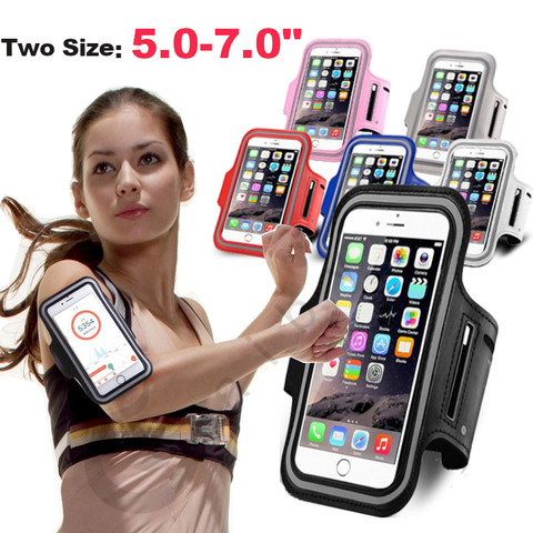 5 - 7inch Outdoor Sports Phone Holder Armband Case for Samsung Gym Running Phone Bag Arm Band Case for iPhone 12 Pro Max 11 x 7+ ► Photo 1/6