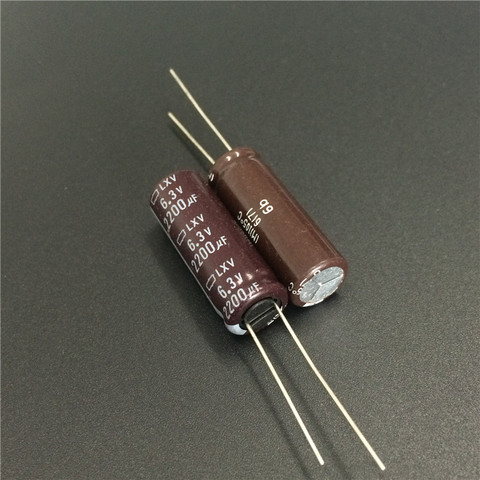 5pcs/50pcs 2200uF 6.3V NIPPON LXV Series 10x30mm Low Impedance 6.3V2200uF Aluminum Electrolytic Capacitor ► Photo 1/2