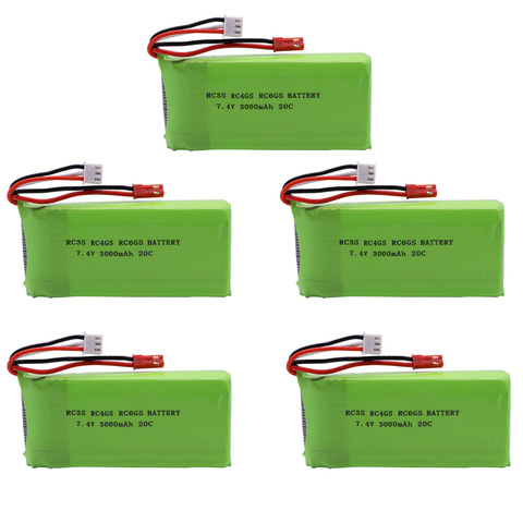 Upgrade Li-Polymer 2800mah to 3000mah 2S 7.4V 3000mah 20C Lipo Battery For Radiolink RC3S RC4GS RC6GS Transmitter toys accessory ► Photo 1/6