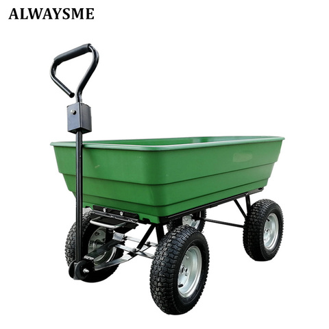 ALWAYSME Multipurpurse Utility Wagon Yard Dump Cart Shopping Trolley Cart Hand Cart Hand Truck For Shopping,Cargo,Pet,Kids,Baby ► Photo 1/6