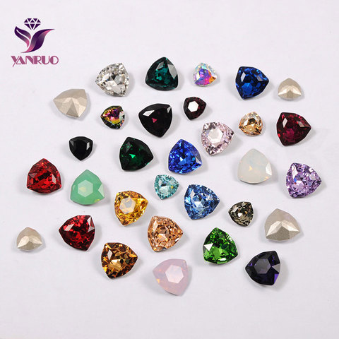 YANRUO 4706 Trilliant Fancy Glass Stones DIY Strass Pointback Ornaments Crafts Diamonds For Clothes ► Photo 1/6