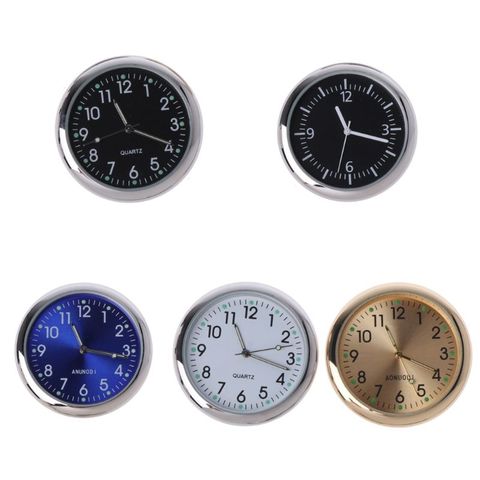 Universal round Car Clock Stick-On Electronic Watch Dashboard Noctilucent Decoration For SUV Cars ► Photo 1/6