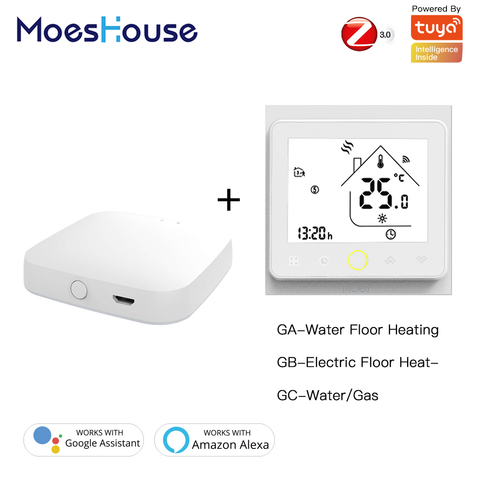 ZigBee Smart Thermostat Temperature Controller 2MQTT Setup Water/Electric floor Heating Water/Gas Boiler with Alexa Google Home ► Photo 1/6