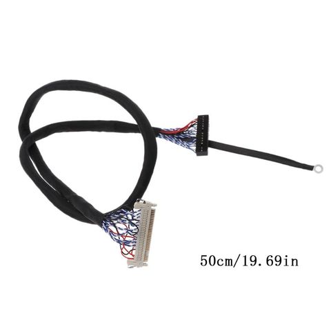Hooks LVDS Cable D8 FIX-30P-D8 FIX 30 Double Pins 2ch 8bit 1.0mm Pitch 500mm LCD Display Panel Screen Controller ► Photo 1/5